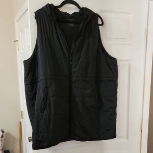 torrid Black Quilted Hooded Puffer Vest - Sleeveless Layer